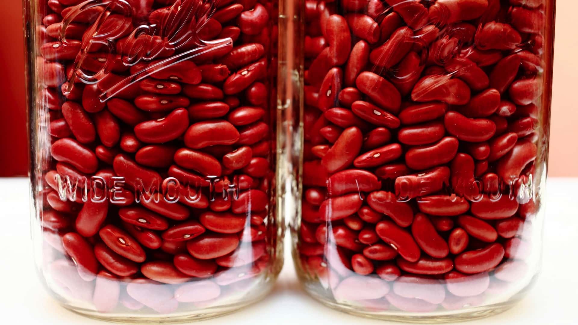 jars of red kidney beans